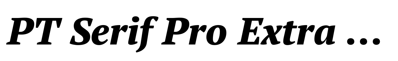 PT Serif Pro Extra Bold Italic